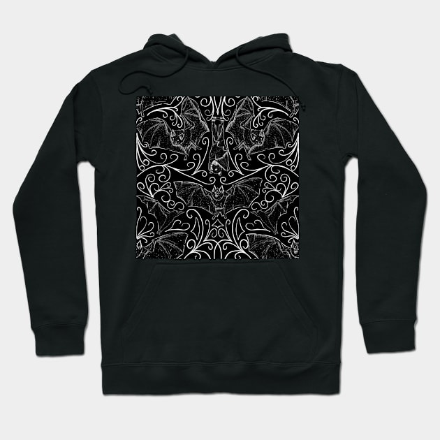 Bat Filigree Pattern Hoodie by TGSC